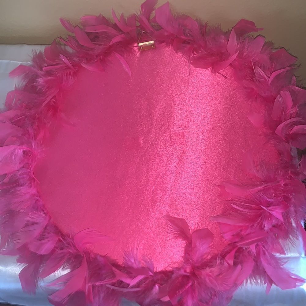 Pink Feather Round Mirror - Picture 4 of 8